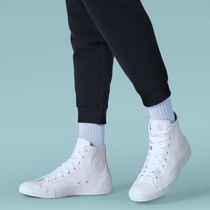 Converse White Leather Hi-tops